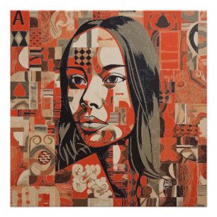 Abstract Portrait of a Woman Poster