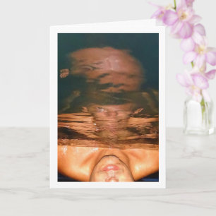 Abstract Portrait of Man in Pool Card