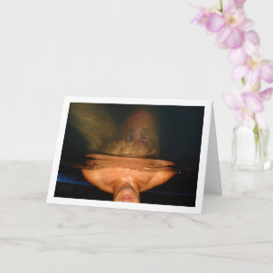 Abstract Portrait of Man in Pool Card