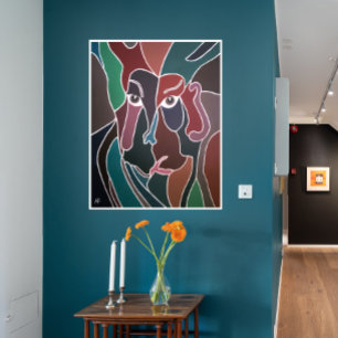 Abstract Portrait Painting by Alfred Fox Canvas Print