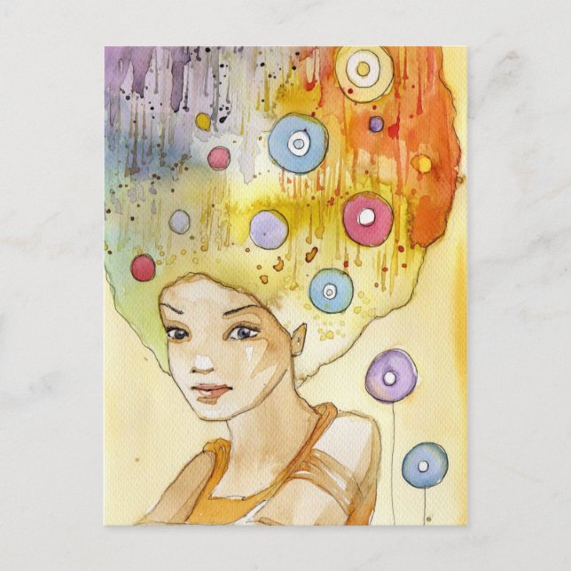 Abstract portrait postcard (Front)