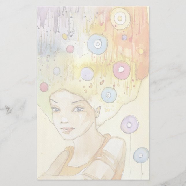 Abstract portrait stationery (Front)