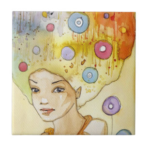 Abstract portrait tile