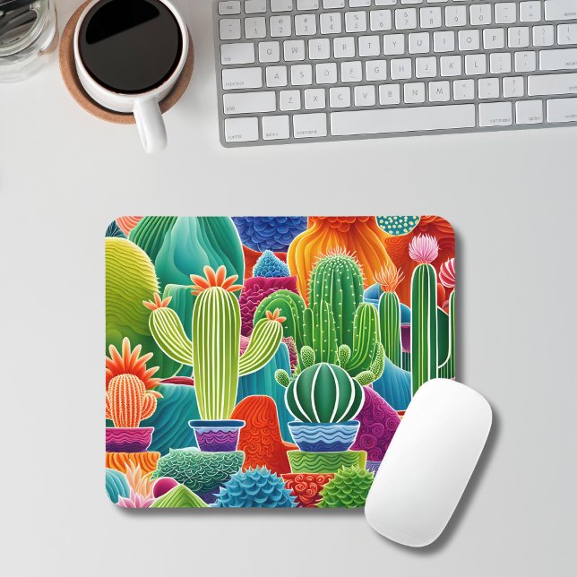 Abstract Potted Cacti  Mouse Pad (Creator Uploaded)