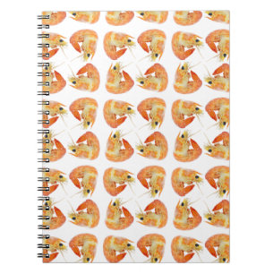 Abstract prawn pattern notebook