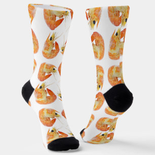 Abstract prawn pattern socks
