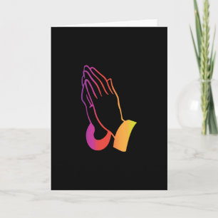 Abstract Praying Hands Illustration Card