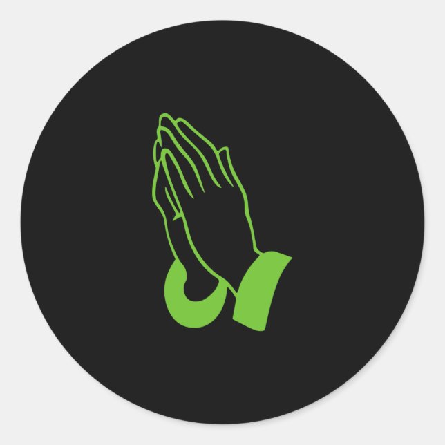 Abstract Praying Hands Illustration Classic Round Sticker (Front)