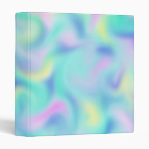 Abstract Pretty Pastel Swirls Pattern Binder