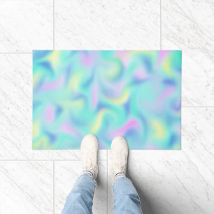 Abstract Pretty Pastel Swirls Pattern Doormat