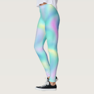 Abstract Pretty Pastel Swirls Pattern Leggings