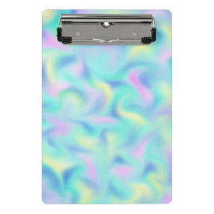Abstract Pretty Pastel Swirls Pattern Mini Clipboard