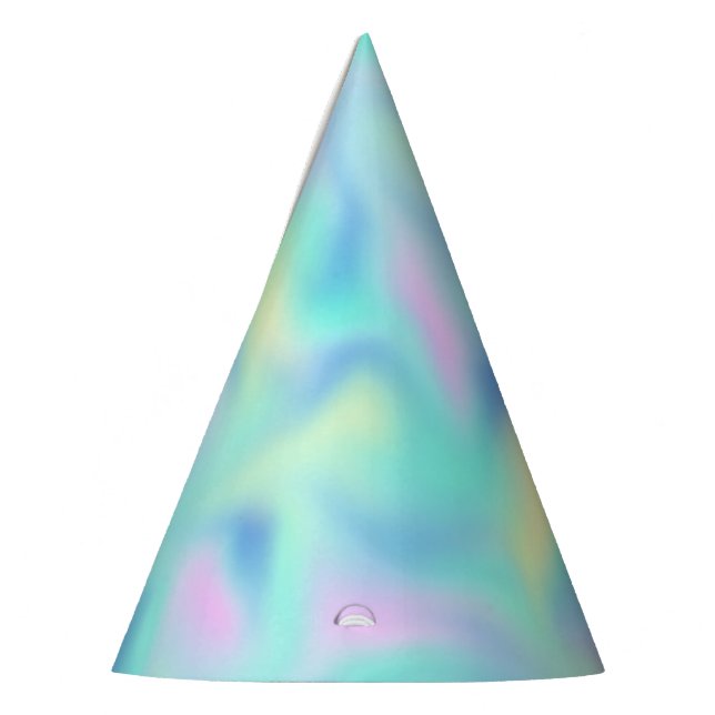 Abstract Pretty Pastel Swirls Pattern Party Hat (Left)