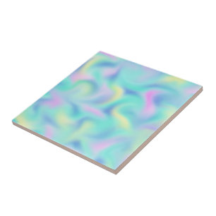 Abstract Pretty Pastel Swirls Pattern Tile
