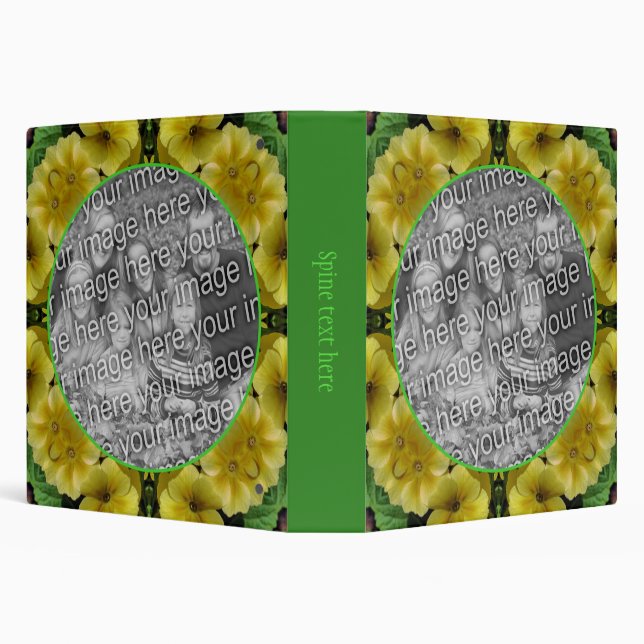 Abstract Primrose Flowers Create Your Own Photo Binder (Background)