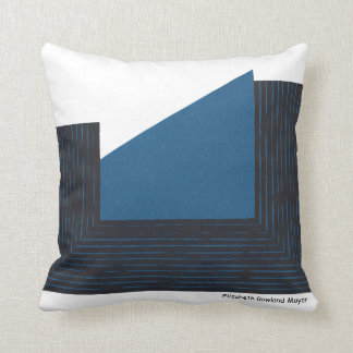 Abstract print by Elizabeth Rowland Mayor Throw Pillow