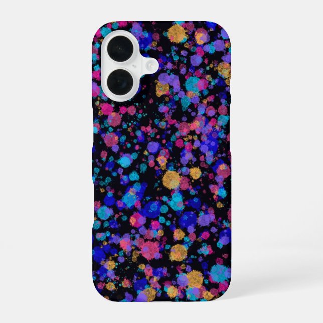 Abstract Print: Distant Galaxies iPhone 16 Case (Back)