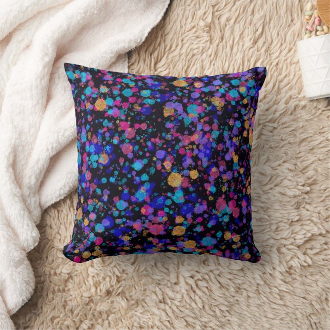 Abstract Print: Distant Galaxies Throw Pillow (Blanket)