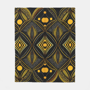 Abstract print fleece blanket