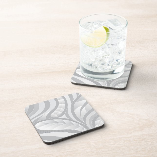 Abstract Print Plastic Coaster (Right Side)