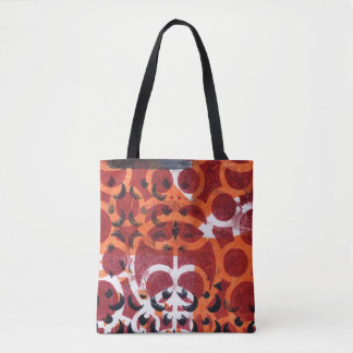 abstract print tote bag