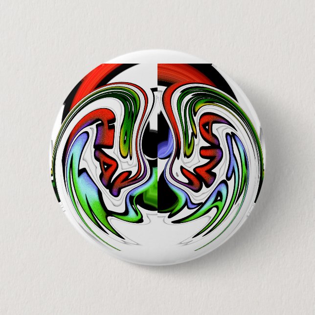 Abstract Profile Art Print 2 Inch Round Button (Front)
