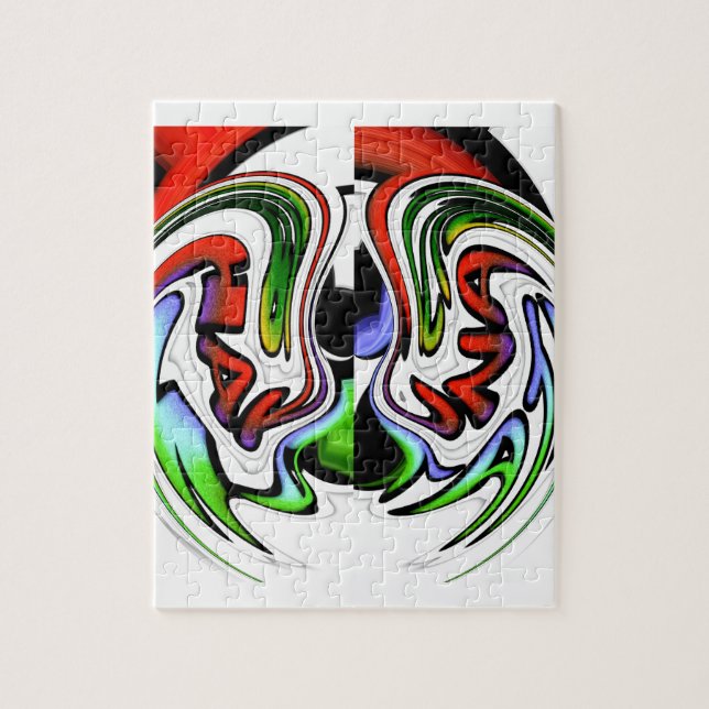 Abstract Profile Art Print Jigsaw Puzzle (Vertical)
