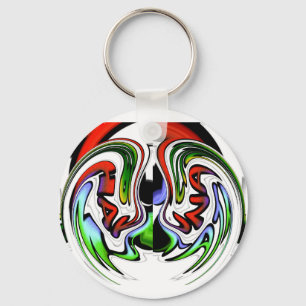 Abstract Profile Art Print Keychain