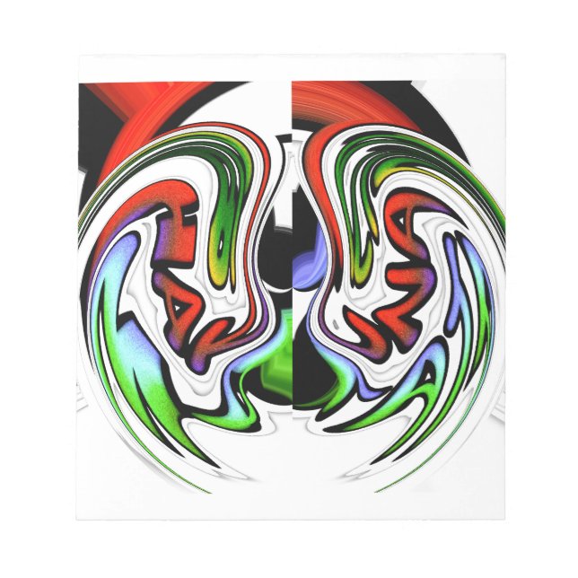 Abstract Profile Art Print Notepad (Front)