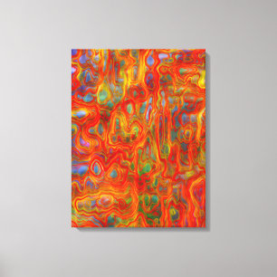 Abstract Psychedelic Colourful Liquid Painting Canvas Print