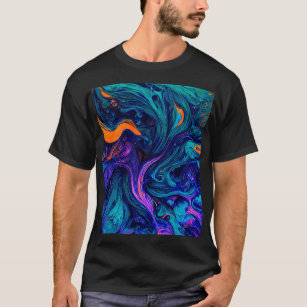 Abstract psychedelic Colours Throw Pillow T-Shirt