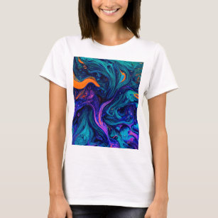 Abstract psychedelic Colours Throw Pillow T-Shirt