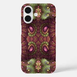 Abstract Psychedelic Floral Pattern Alice's Asters iPhone 16 Case