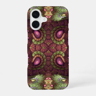 Abstract Psychedelic Floral Pattern Alice's Asters iPhone 16 Case
