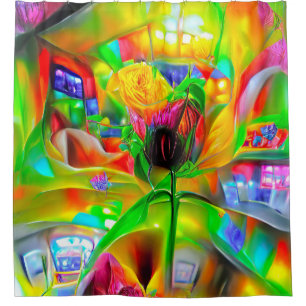 Abstract Psychedelic Flowers