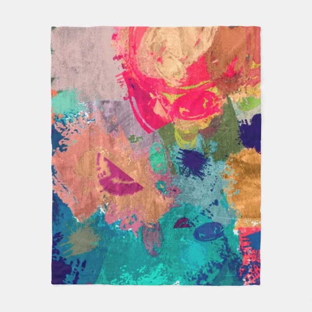 abstract psychedelic fractal background from blurr fleece blanket (Front)