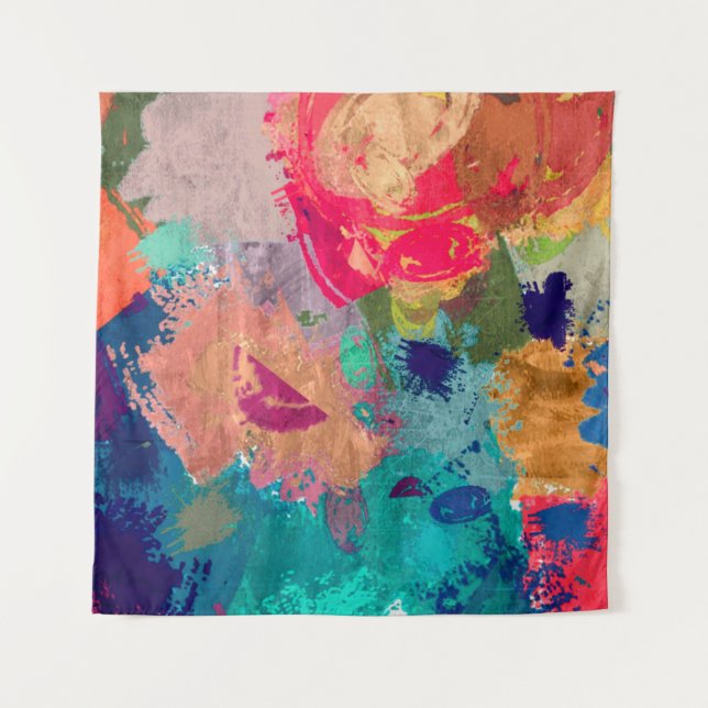 abstract psychedelic fractal background from blurr tapestry (Front)