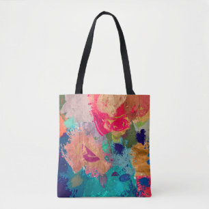 abstract psychedelic fractal background from blurr tote bag