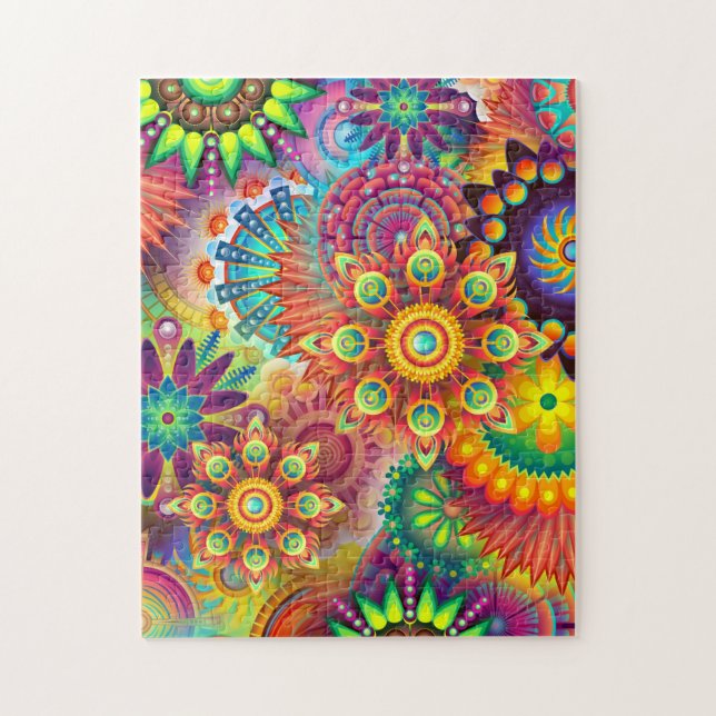 Abstract Psychedelic Mandalas Puzzle (Vertical)