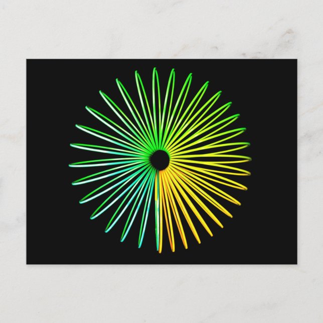 Abstract Psychedelic Optical Illusion Postcard (Front)