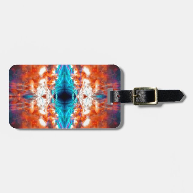 Abstract psychedelic pattern luggage tag (Front Horizontal)