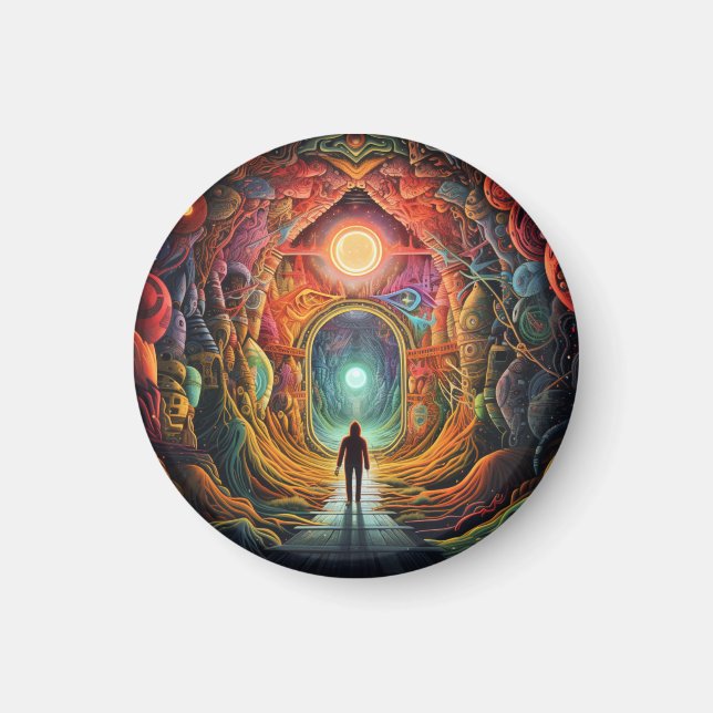 Abstract psychedelic portal   magnet (Front)