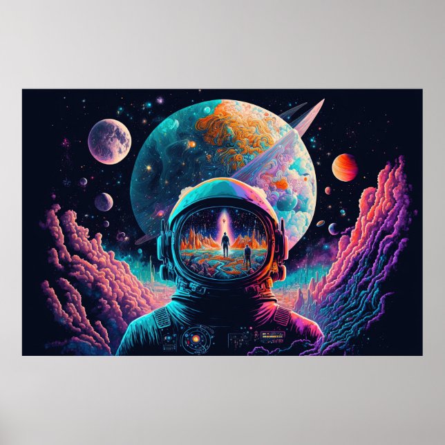 Abstract Psychedelic Space Poster (Front)