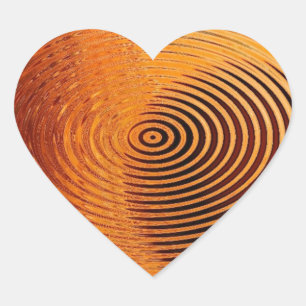 Abstract Pumpkin Heart Sticker