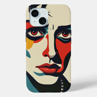 Abstract Punk Portrait iPhone 15 Case