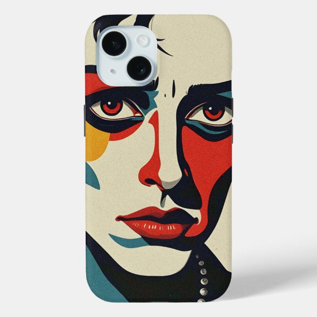 Abstract Punk Portrait Case-Mate iPhone Case (Back)