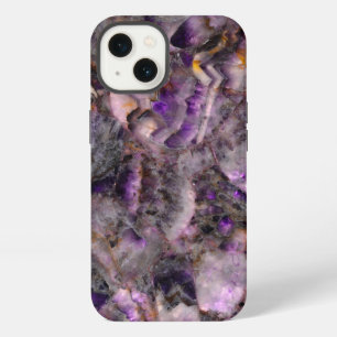 Abstract purple amethyst quartz marble granite  iPhone 13 case