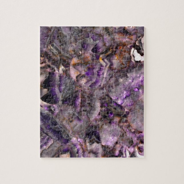 Abstract purple amethyst quartz marble granite  jigsaw puzzle (Vertical)