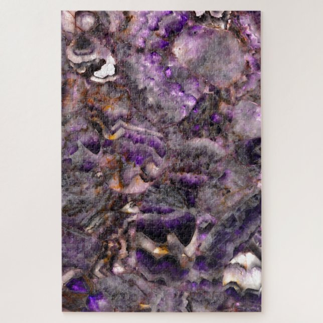 Abstract purple amethyst quartz marble granite  jigsaw puzzle (Vertical)