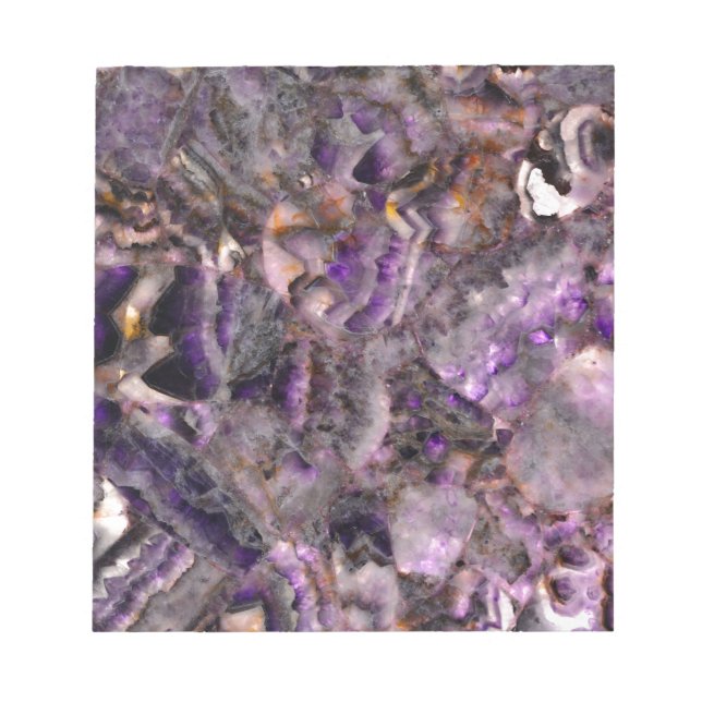 Abstract purple amethyst quartz marble granite  notepad (Front)